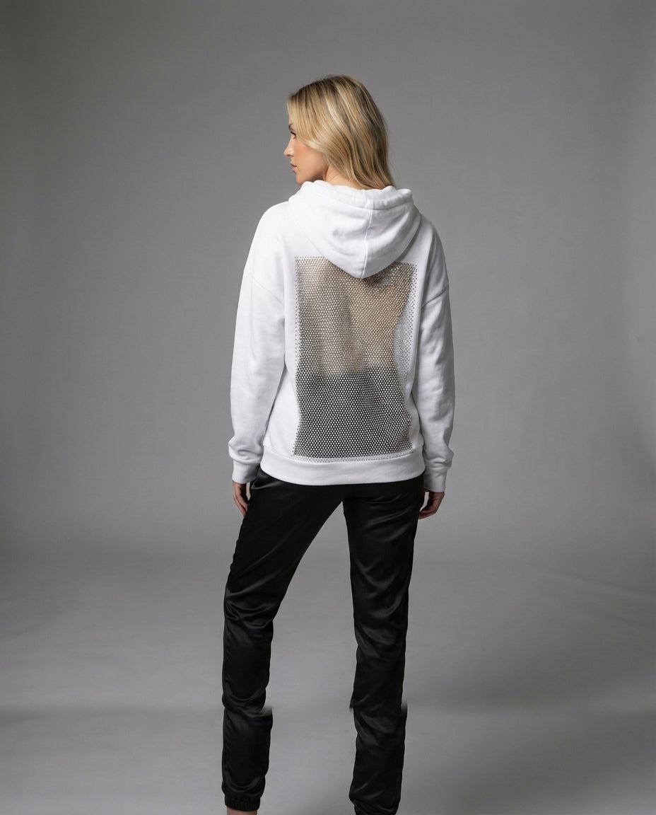 selene crystal mesh hoodie