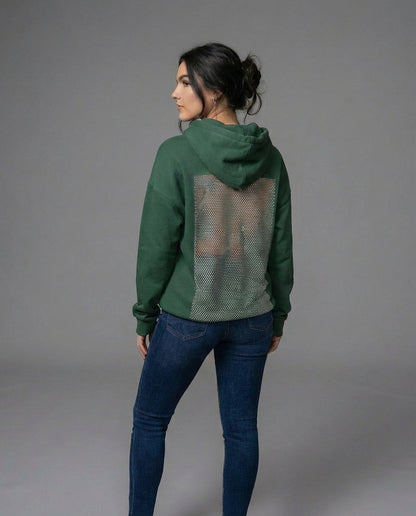 selene crystal mesh hoodie