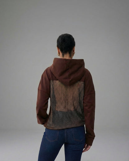 selene crystal mesh hoodie